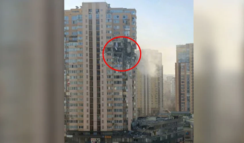 Missile Hits Residential Building In Ukraine Capital Kyiv