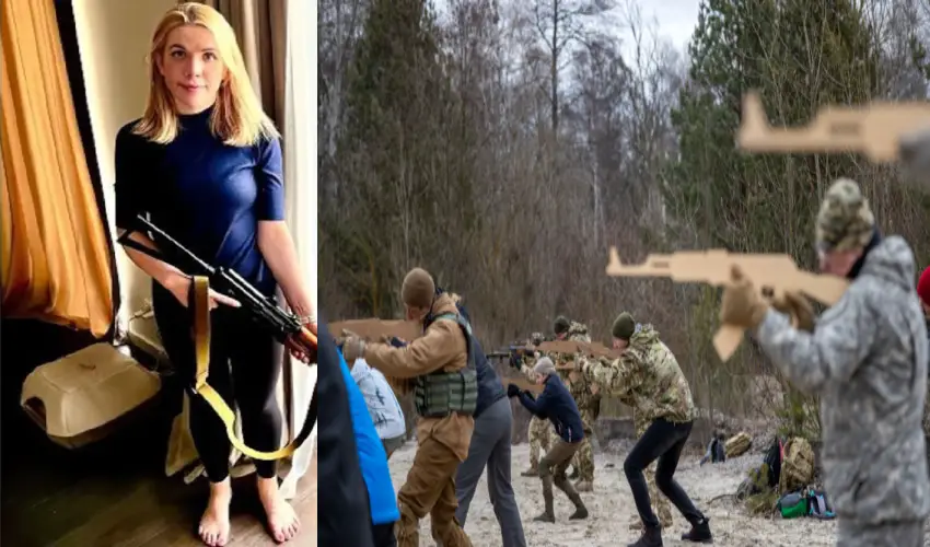 Ukraine Women Mp Kira Rudik Takes Up Arms To Fight Russia Ukraine War