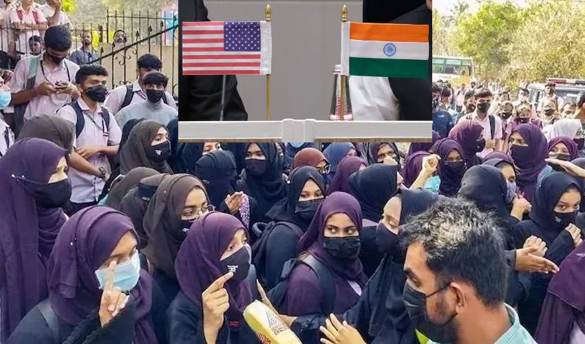 Hijab Row: మా అంతర్గత వ్యవహారంలో మీరు తలదూర్చకండి: హిజాబ్ పై విదేశాంగశాఖ వివరణ Hijab Row: మా అంతర్గత వ్యవహారంలో మీరు తలదూర్చకండి: హిజాబ్ పై విదేశాంగశాఖ వివరణ