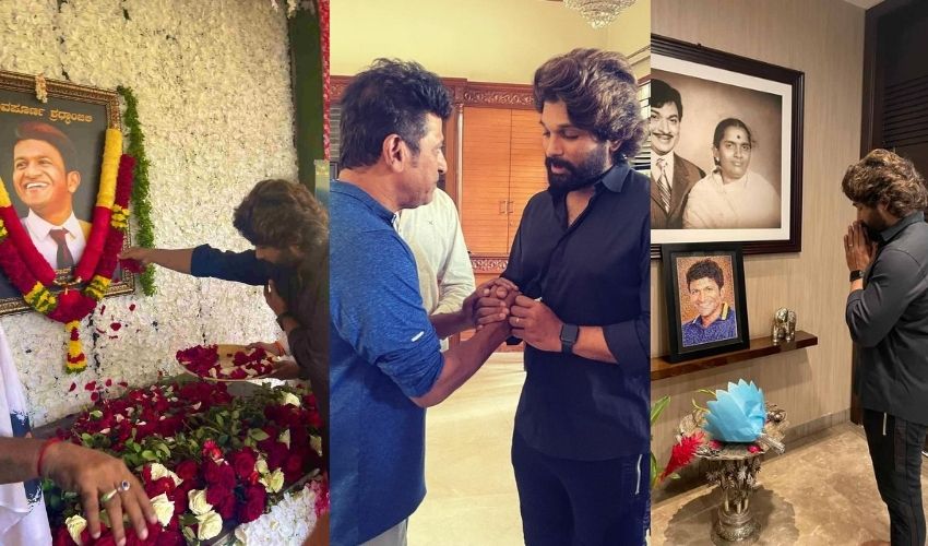 Allu Arjun :  పునీత్ ఫ్యామిలీకి ‘పుష్ప’ పరామర్శ