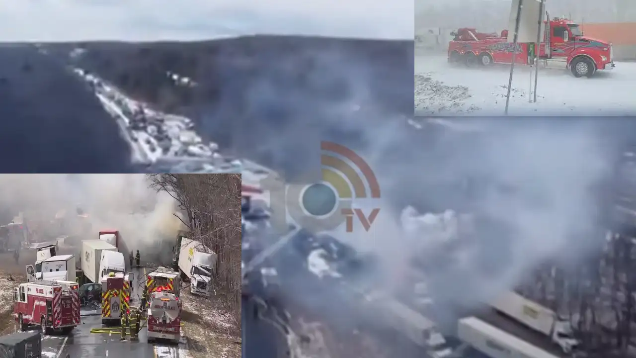 50 Vehicles Pileup In Us After Snow Squall Leaves Three Dead (1)