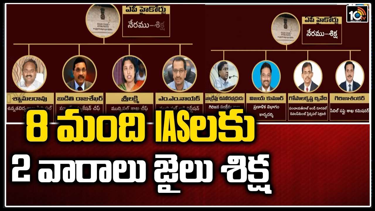 IAS officers: 8 మంది IASలకు 2 వారాలు జైలు శిక్ష