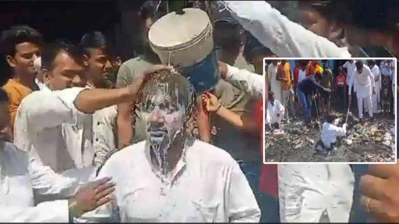 Delhi AAP : ఒకే ఒక్కడు సీన్.. మురికి కాల్వలోకి దిగిన ఆప్ కౌన్సిలర్, తర్వాత Delhi AAP : ఒకే ఒక్కడు సీన్.. మురికి కాల్వలోకి దిగిన ఆప్ కౌన్సిలర్, తర్వాత