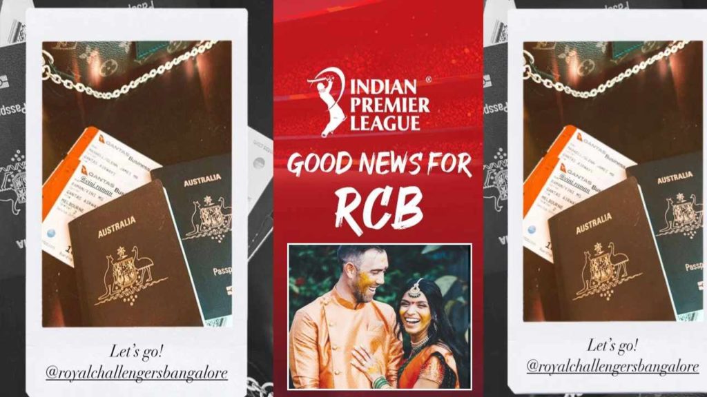 Ipl 2022 Good News For Rcb ; Glenn Maxwell Enroute To India, Posts Ticket Photo On Instagram