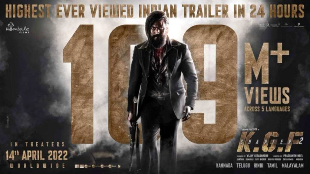 Kgf 2 Trailer Creates Record In 24 Hours