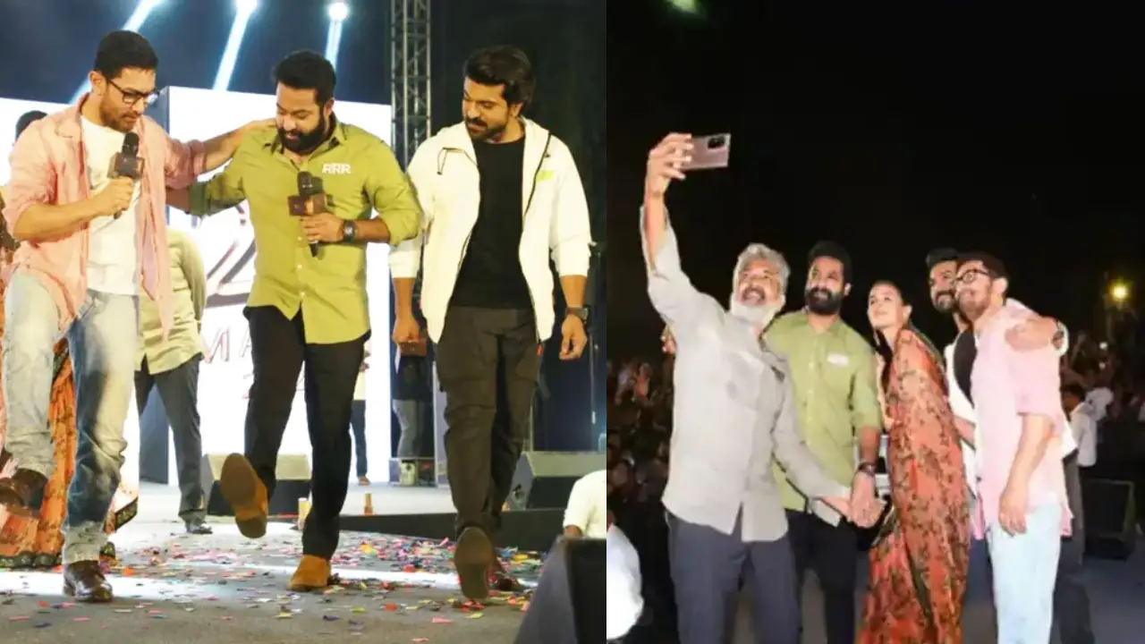 RRR : చెర్రీ, తారక్లతో కలిసి నాటు నాటు స్టెప్ వేసిన అమీర్.. వైరల్ అవుతున్న వీడియో.. RRR : చెర్రీ, తారక్లతో కలిసి నాటు నాటు స్టెప్ వేసిన అమీర్.. వైరల్ అవుతున్న వీడియో..