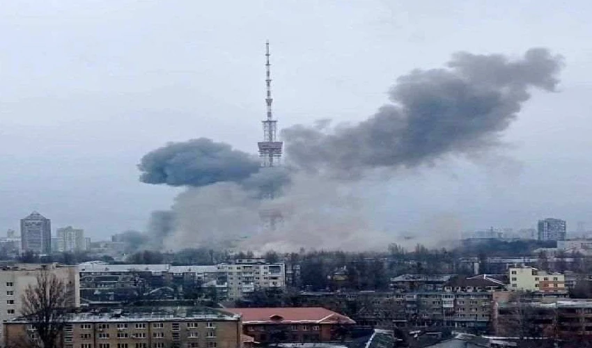 Russia Ukraine War 5 Dead As Russia Attacks Tv Tower In Ukraine Capital Kyiv, Signal Disrupted (1)