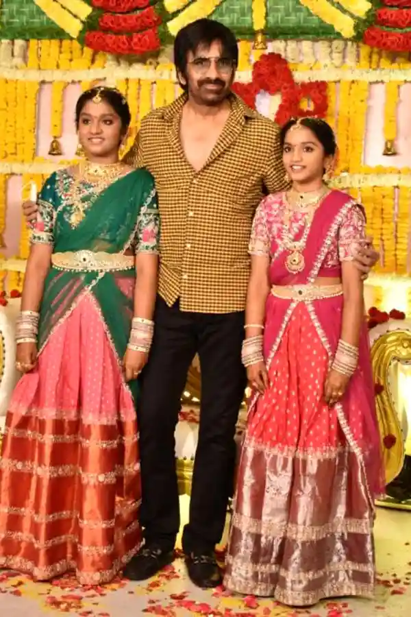 Raviteja at his Manager Daughters Half Saree Function 