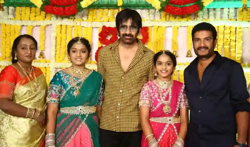 Srnivasa Raju : రవితేజ మేనేజర్ కూతుళ్ళ హాఫ్ శారీ ఫంక్షన్‌లో సెలబ్రిటీల సందడి