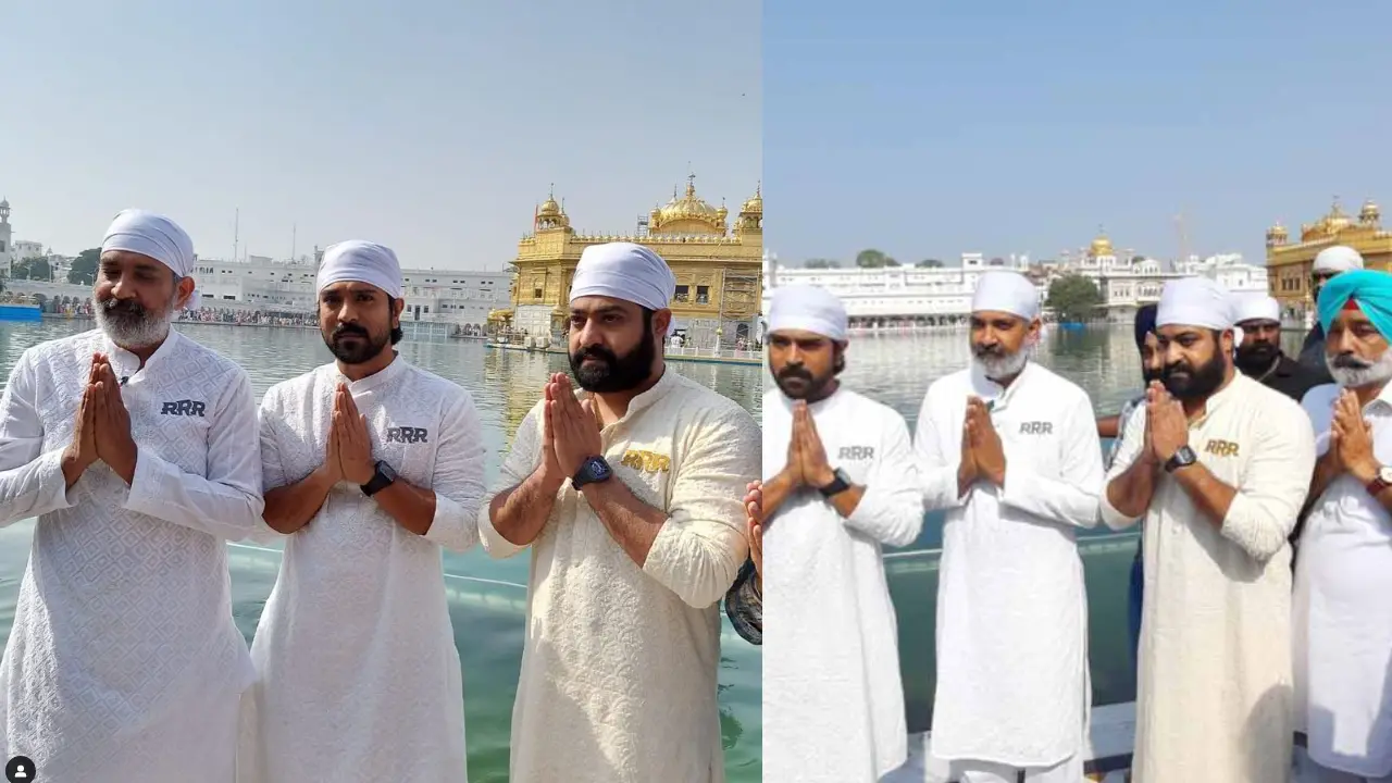 RRR : అమృత్సర్ గోల్డెన్ టెంపుల్లో ‘ఆర్ఆర్ఆర్’ టీం RRR : అమృత్సర్ గోల్డెన్ టెంపుల్లో ‘ఆర్ఆర్ఆర్’ టీం
