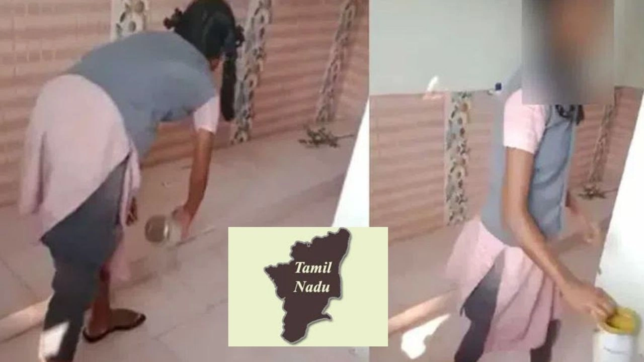 Student Washing Toilets : ప్రభుత్వ పాఠశాలలో టాయిలెట్ శుభ్రం చేసిన విద్యార్థిని Student Washing Toilets : ప్రభుత్వ పాఠశాలలో టాయిలెట్ శుభ్రం చేసిన విద్యార్థిని