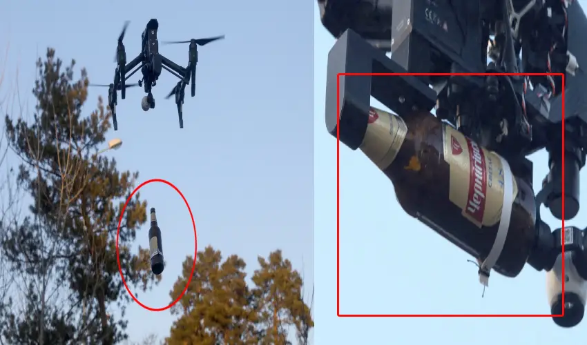 Ukraine Using Drones That Drop Petrol Filled Bottles Onto Invading Russian Troops