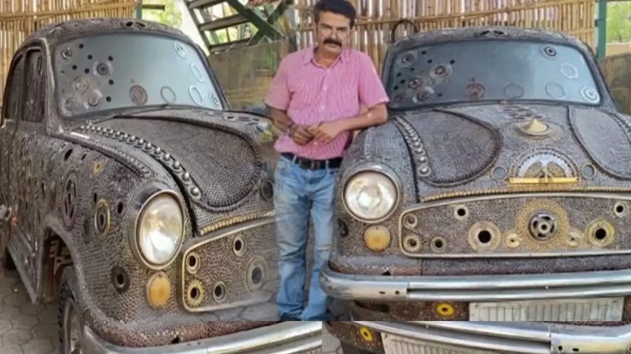 Scrap Ambassdor : 1000 కిలోల స్ర్కాప్ మెటీరియల్ తో అంబాసిడర్ కారు తయారు చేసిన కళాకారుడు Scrap Ambassdor : 1000 కిలోల స్ర్కాప్ మెటీరియల్ తో అంబాసిడర్ కారు తయారు చేసిన కళాకారుడు