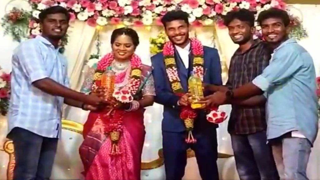 Newly Wed Tamil Nadu Couple Gets Petrol And Diesel As Wedding Gift In Epic Gesture From Friends