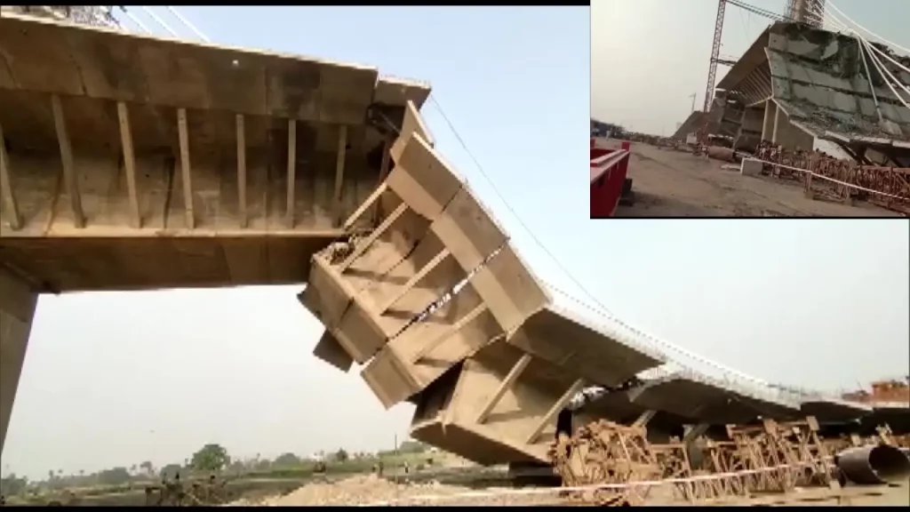 Potion Of Under Construction Bridge Collapses Due To Thunderstorm In Bhagalpur