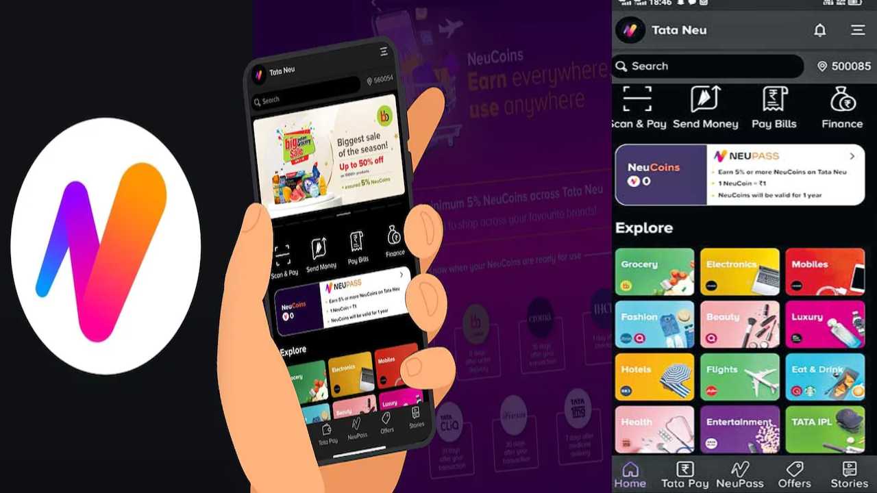 Tata Neu App : టాటా సూపర్ యాప్ ‘న్యూ’.. అన్ని సర్వీసులు, పేమెంట్లు ఇక్కడే..! Tata Neu App : టాటా సూపర్ యాప్ ‘న్యూ’.. అన్ని సర్వీసులు, పేమెంట్లు ఇక్కడే..!