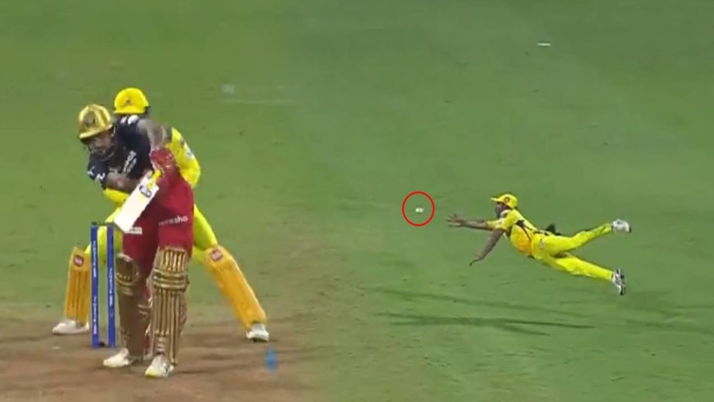 Watch Video Catch Of The Tournament Ambati Rayudu Takes Sensational One Handed Grab To Send Back Rcb's Akash Deep