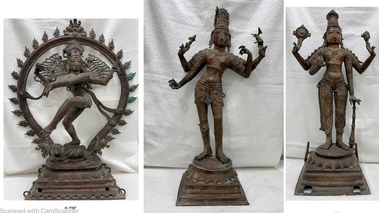 Hindu God Idols: రూ.12 కోట్ల విలువ చేసే 600 ఏళ్ల నాటి హిందూ దేవతల విగ్రహాలు స్వాధీనం Hindu God Idols: రూ.12 కోట్ల విలువ చేసే 600 ఏళ్ల నాటి హిందూ దేవతల విగ్రహాలు స్వాధీనం