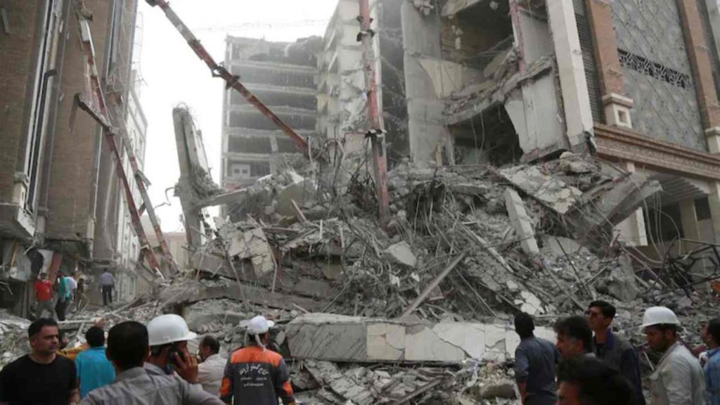 5 Dead, Scores Trapped After 10 Storey Building Collapses In Iran