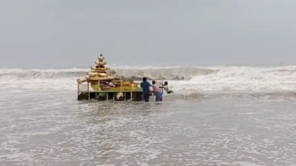 Cyclone Asani Effect Golden Chariot Flown To Reach Sunnapalli Coast In Srikakulam