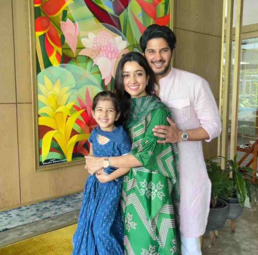 Dulquer Salmaan with his Family