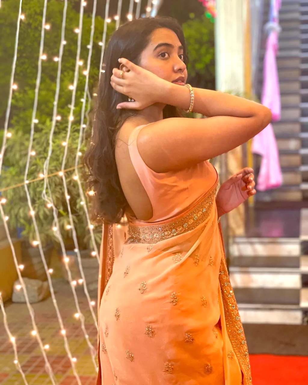 Shivathmika Rajashekar Cute Stills In Saree Goes Viral001