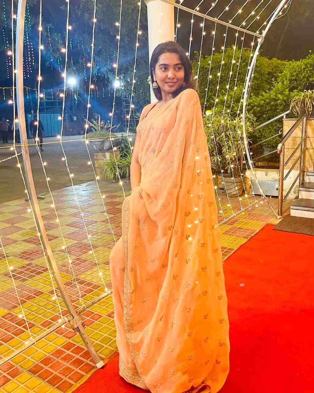 Shivathmika Rajashekar Cute Stills In Saree Goes Viral007