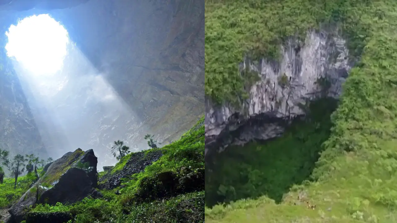 Sink hole in China : చైనాలో బయటపడ్డ అతిపెద్ద సింక్ హోల్..దాంట్లో అందమైన అడవి Sink hole in China : చైనాలో బయటపడ్డ అతిపెద్ద సింక్ హోల్..దాంట్లో అందమైన అడవి