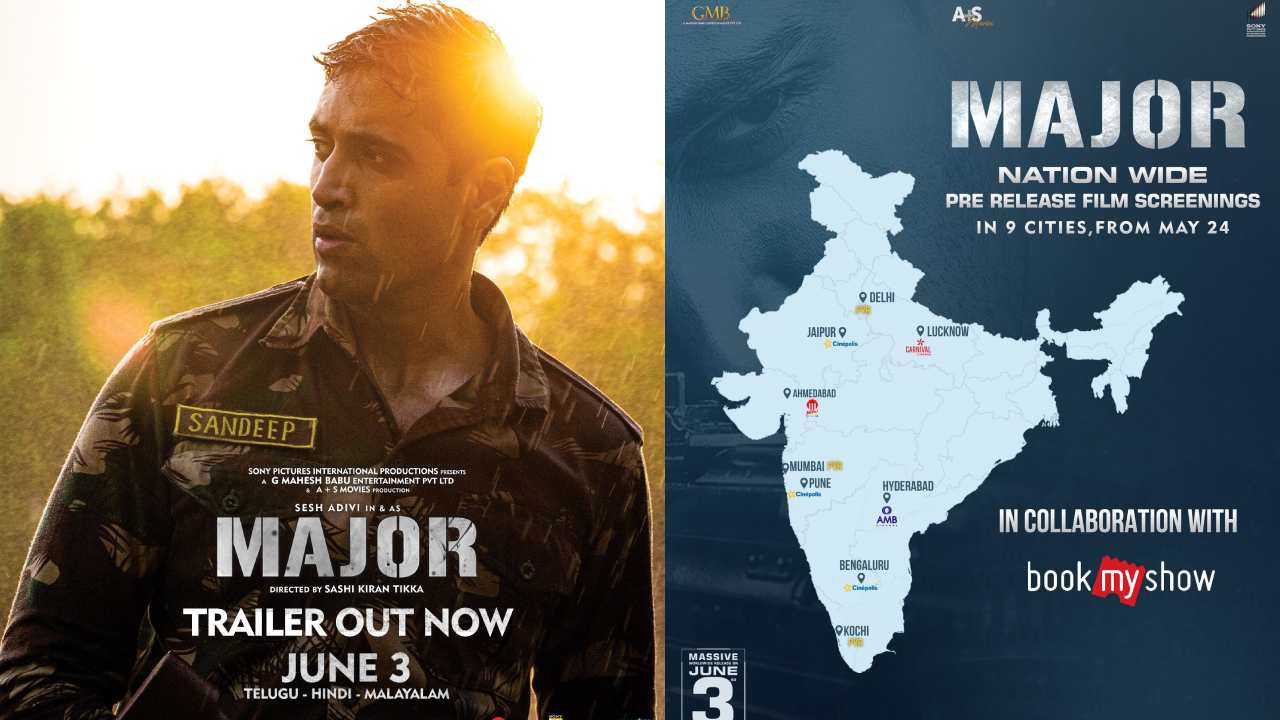 Major : రిలీజ్కి 10 రోజుల ముందే మేజర్ స్పెషల్ షోలు.. సరికొత్త ప్రయోగం చేస్తున్న అడవి శేష్.. Major : రిలీజ్కి 10 రోజుల ముందే మేజర్ స్పెషల్ షోలు.. సరికొత్త ప్రయోగం చేస్తున్న అడవి శేష్..