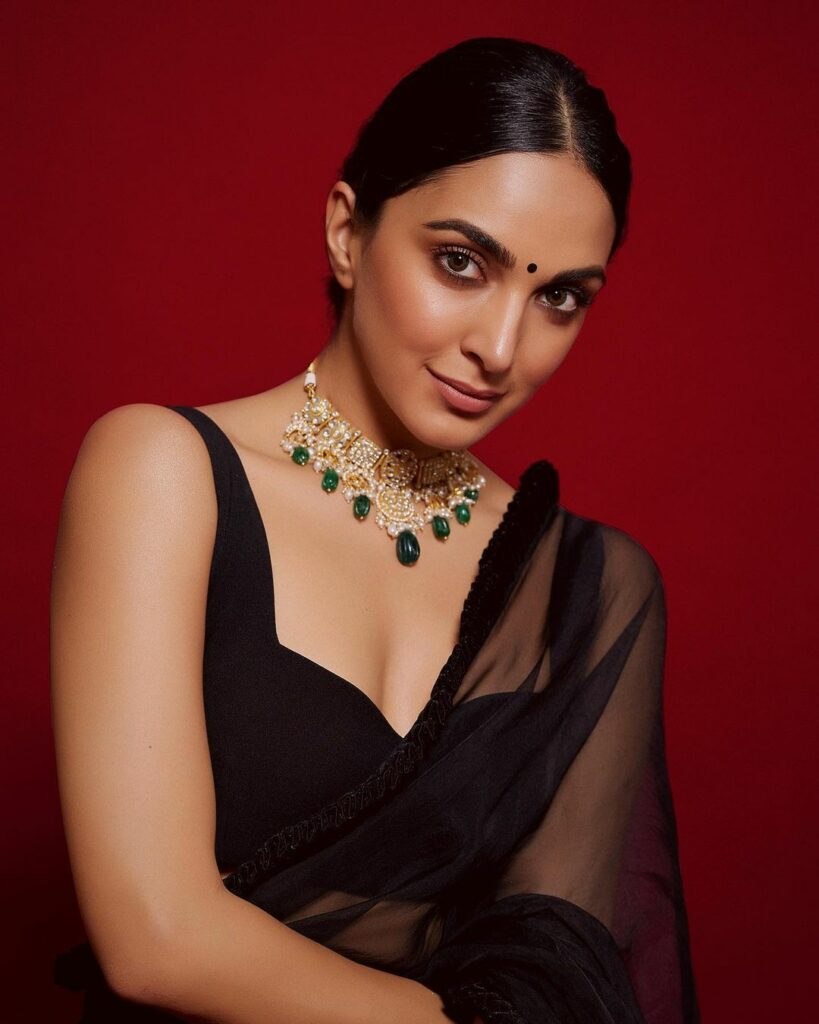 Kiara Advani Looks Stunning In Transparent Black Saree