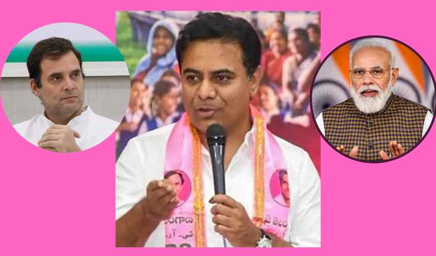 Minister Ktr Setairs On The Bjp Government And The Congress Party