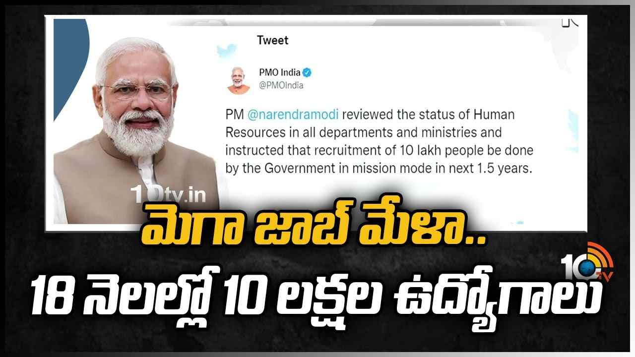 మెగా జాబ్ మేళా.. 18 నెలల్లో 10 లక్షల ఉద్యోగాలు