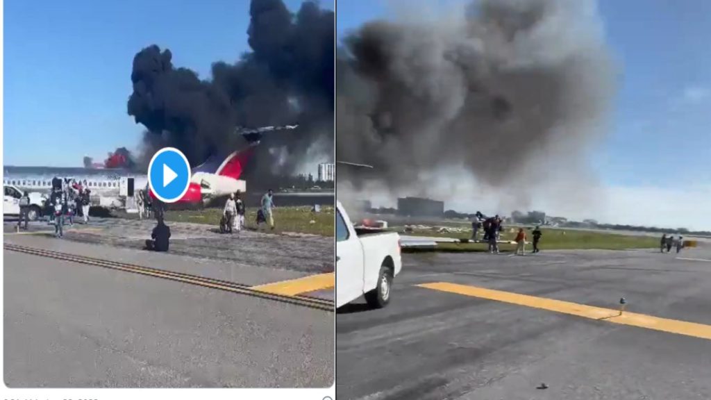 Plane Catches Fire After Landing At Miami Airport, 3 Injured