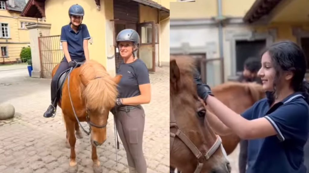 Sitara Learns Horse Riding