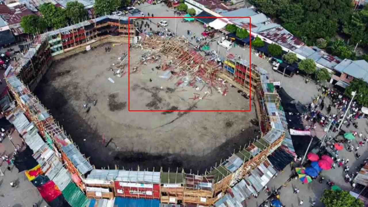 Bullfight Stadium Collapse : కొలంబియాలో కుప్పకూలిన బుల్ ఫైట్ స్టేడియం..ఆరుగురు మృతి Bullfight Stadium Collapse : కొలంబియాలో కుప్పకూలిన బుల్ ఫైట్ స్టేడియం..ఆరుగురు మృతి