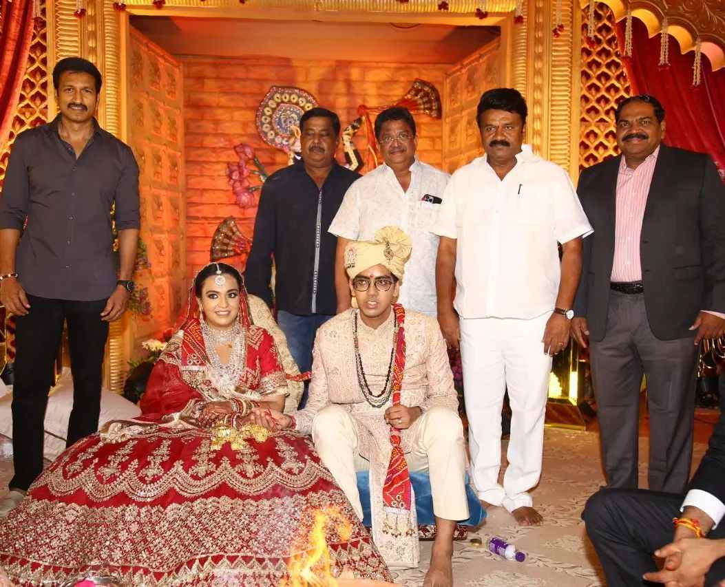 gopichand and talasani srinivas yadav at Sunil Narang Daughter Wedding