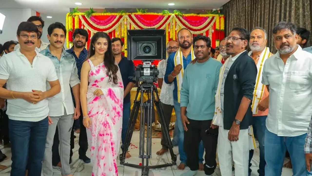 చైతూ-కృతిశెట్టి కాంబో రెండోసారి.. పూజా కార్యక్రమాలతో మొదలైన NC22..