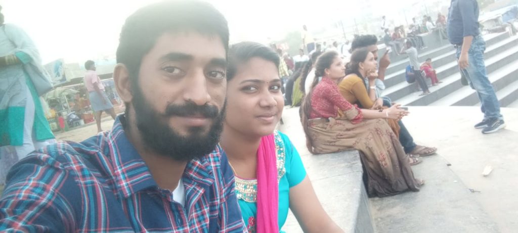 Sai Priya with husband