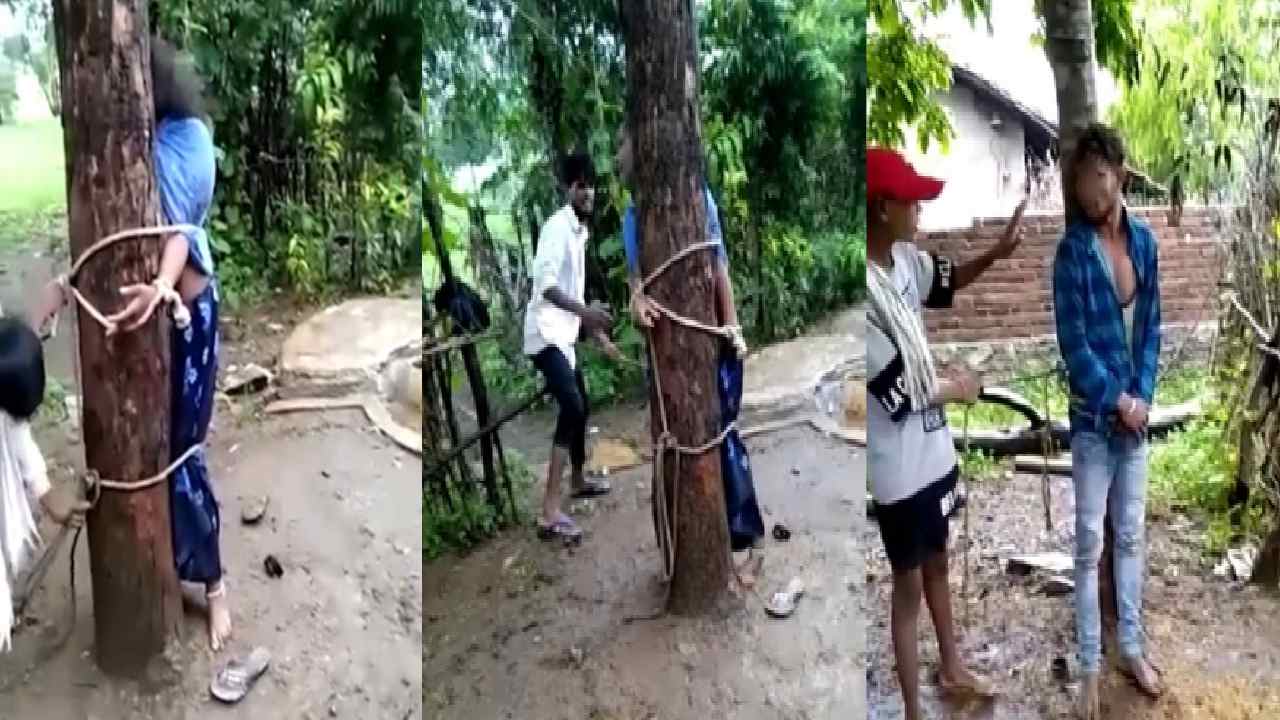 Rajasthan : భార్యపై అనుమానం-చెట్టుకు కట్టేసి కొట్టిన భర్త.. అతని కుటుంబ సభ్యులు Rajasthan : భార్యపై అనుమానం-చెట్టుకు కట్టేసి కొట్టిన భర్త.. అతని కుటుంబ సభ్యులు