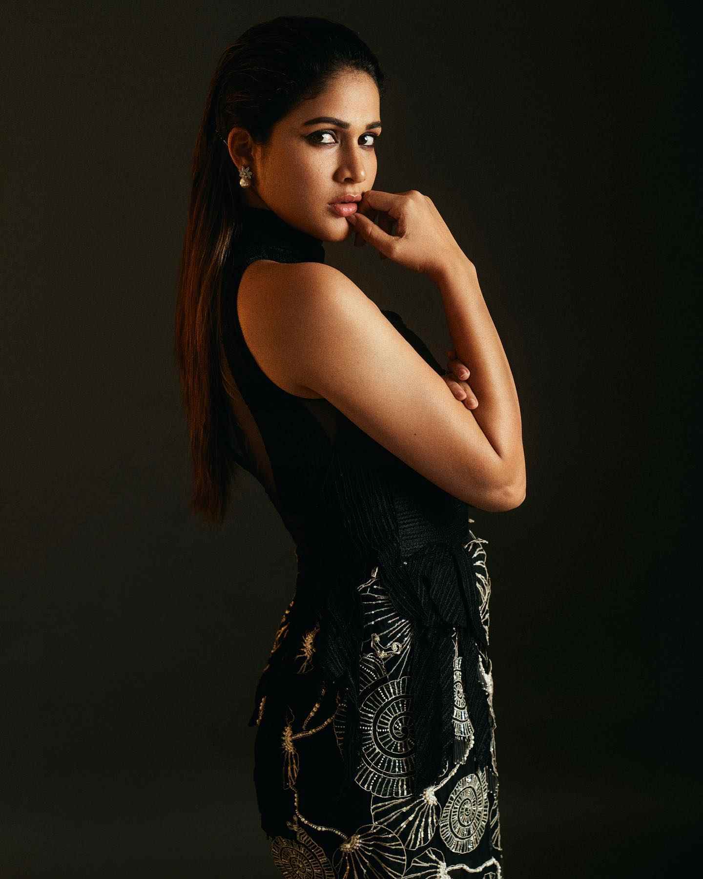 Lavanya Tripathi photoshoot with black dress 