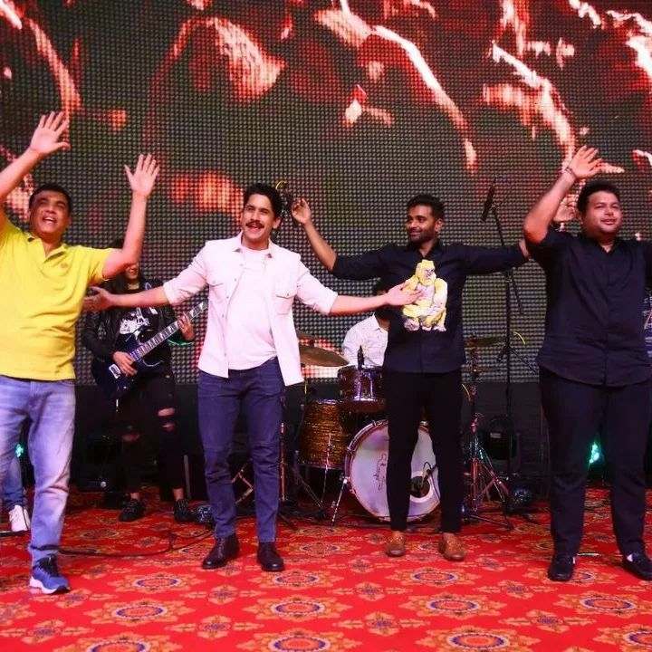 Nagachaitanya and dil raju dance in Thank You Movie Pre Release Event 