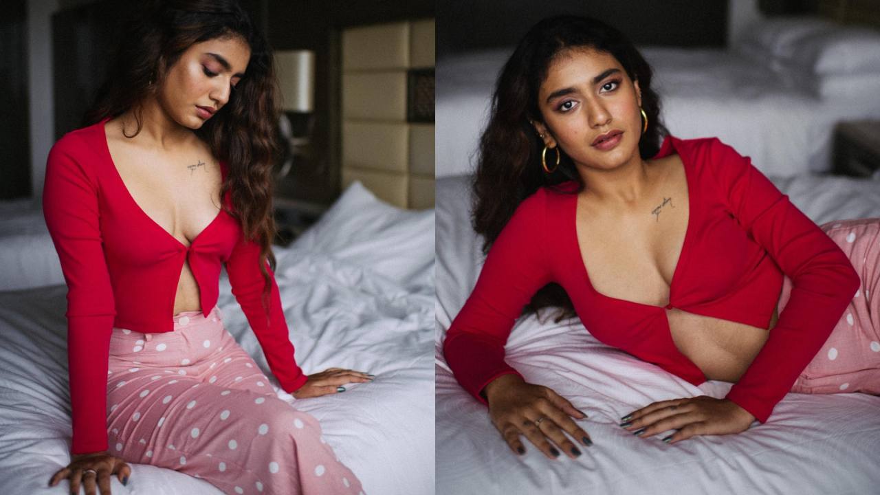 Priya Varrier : ఒక్క బటన్‌తో అందాలు దాచడానికి కష్టపడుతున్న ప్రియా వారియర్