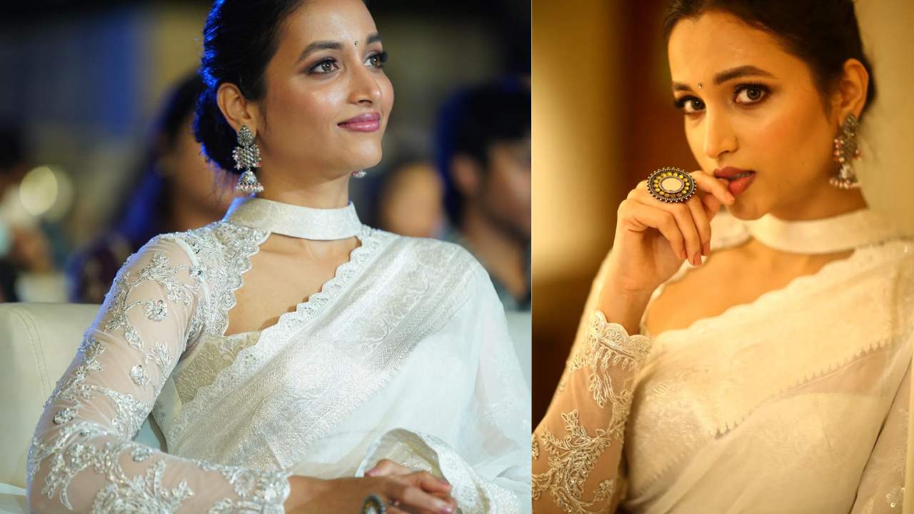 Srinidhi Shetty : కోబ్రా ప్రమోషనల్ ఈవెంట్లో వైట్ శారీలో మెరుస్తున్న శ్రీనిధి శెట్టి