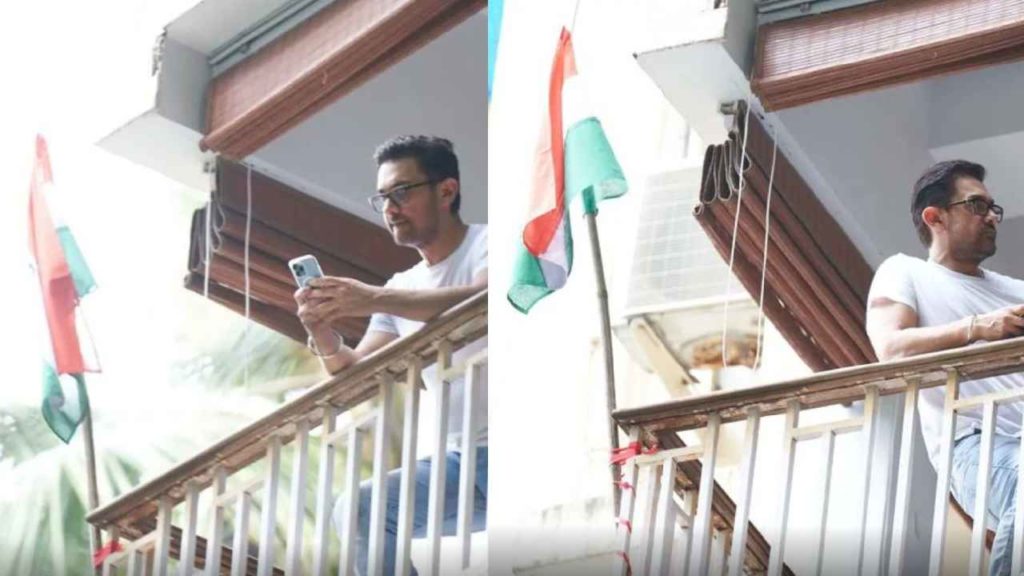 Aamir Khan With Indian Flag