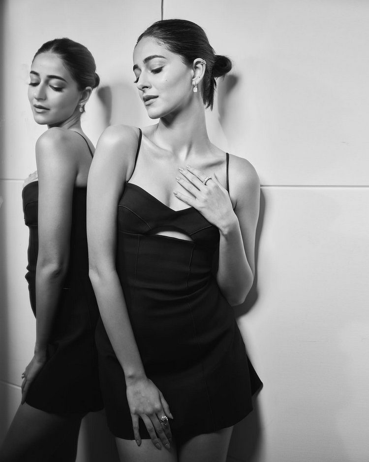Ananya Pandey Allures In Black And White