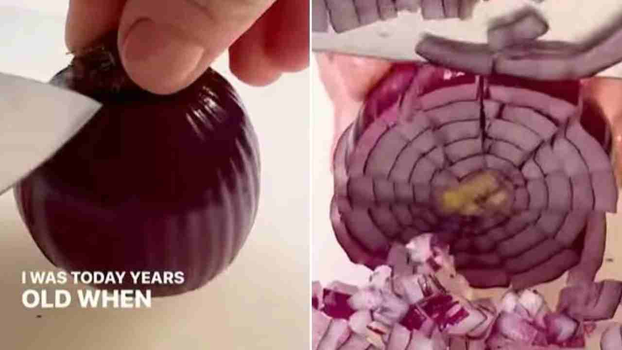 chopping onions in 30 seconds: 30 సెకండ్లలో ఉల్లిపాయను ఇలా కోయొచ్చు.. మీరూ ట్రై చేయండి.. వీడియో వైరల్ chopping onions in 30 seconds: 30 సెకండ్లలో ఉల్లిపాయను ఇలా కోయొచ్చు.. మీరూ ట్రై చేయండి.. వీడియో వైరల్
