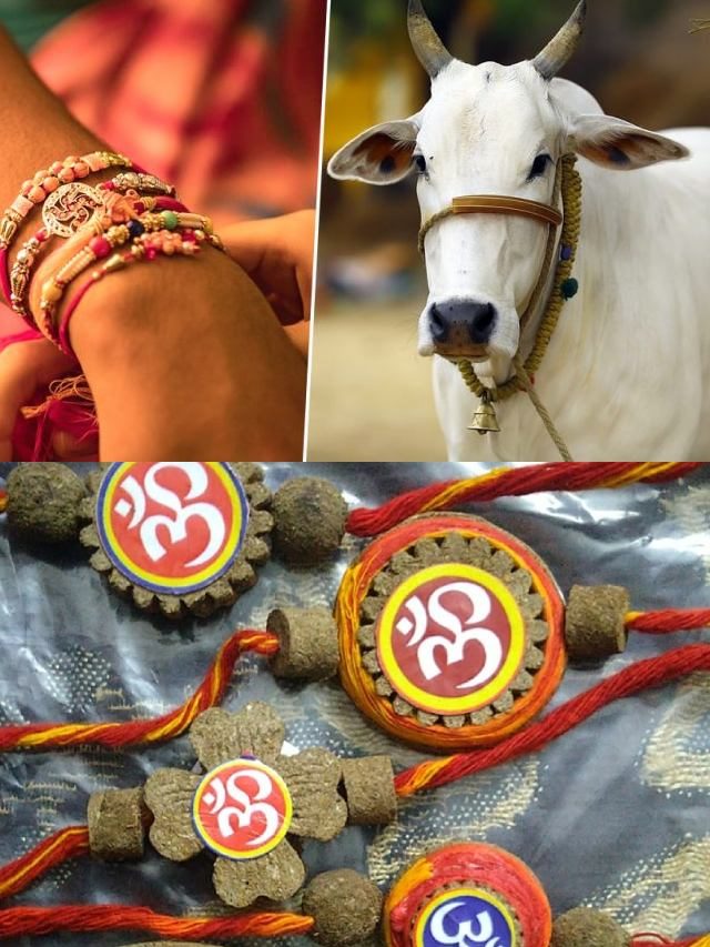 >ఆవుపేడతో అందమైన రాఖీలు..