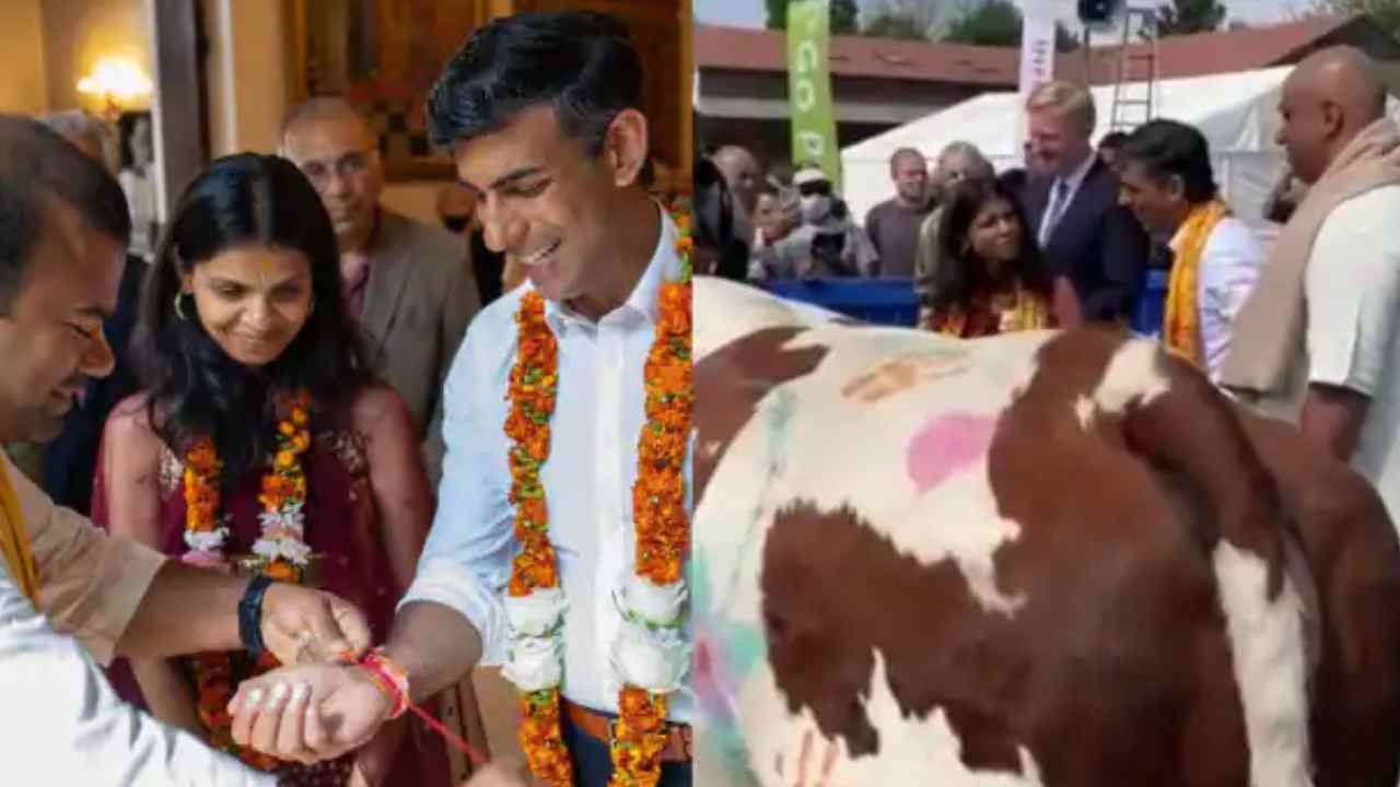 Rishi sunak: లండన్లో హిందూ సంప్రదాయ పద్దతుల్లో గోపూజ చేసిన రిషి సునక్ దంపతులు.. సోషల్ మీడియాలో చక్కర్లు కొడుతున్న వీడియో Rishi sunak: లండన్లో హిందూ సంప్రదాయ పద్దతుల్లో గోపూజ చేసిన రిషి సునక్ దంపతులు.. సోషల్ మీడియాలో చక్కర్లు కొడుతున్న వీడియో
