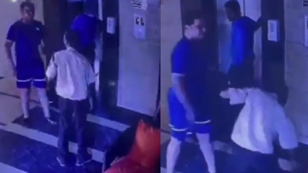 Security guard slapped after helping man get out of faulty lift