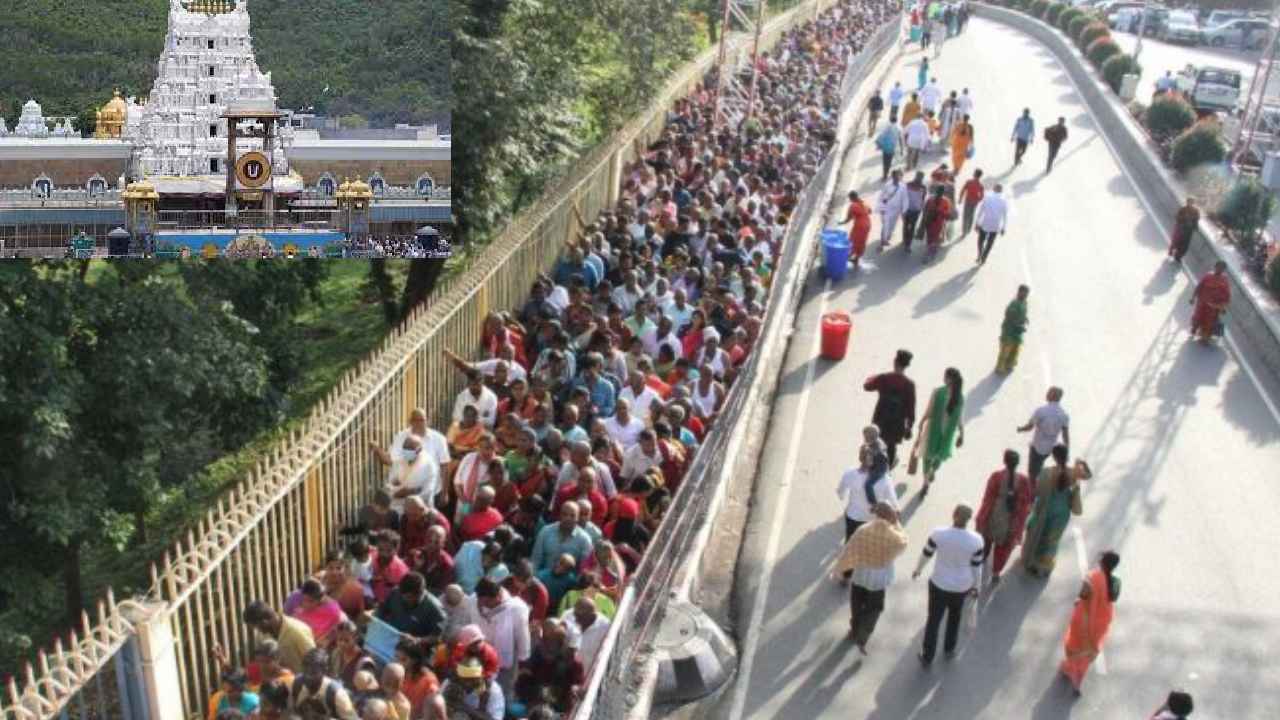 Tirumala Pilgrim Rush Update : తిరుమల శ్రీవారి సర్వదర్శనానికి 2 రోజుల సమయం, యాత్ర వాయిదా వేసుకోవాలని విన్నపం Tirumala Pilgrim Rush Update : తిరుమల శ్రీవారి సర్వదర్శనానికి 2 రోజుల సమయం, యాత్ర వాయిదా వేసుకోవాలని విన్నపం